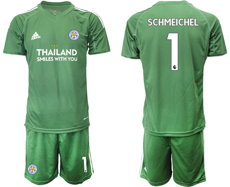 Men 2020-2021 club Leicester City green goalkeeper #1 Soccer Jerseys1